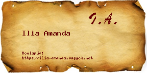 Ilia Amanda névjegykártya
